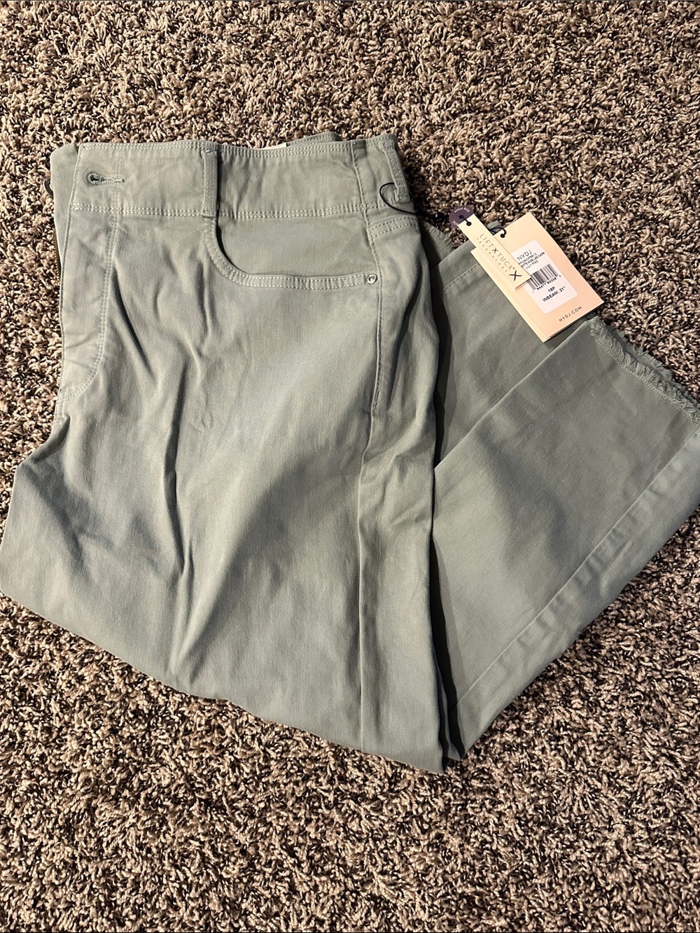 NYDJ Sage Green Straight-Leg Jeans